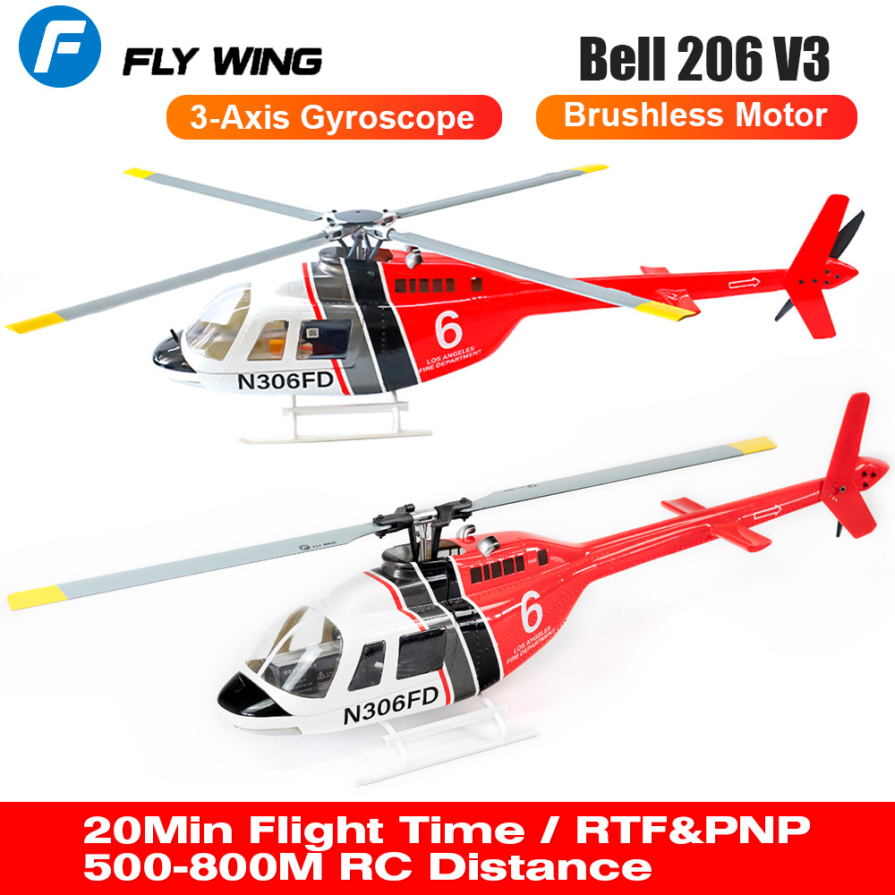 Rc Helicopter Large - FLY WING Bell 206 V3 RC